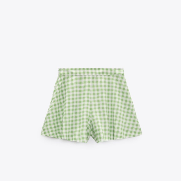Zara GINGHAM SKORT - Picture 6 of 8